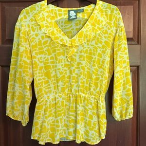 anthropologie.  silk.  m.